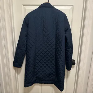 Orvis Quilted Jacket Blue Tan Jacket Size Large thumbnail 2