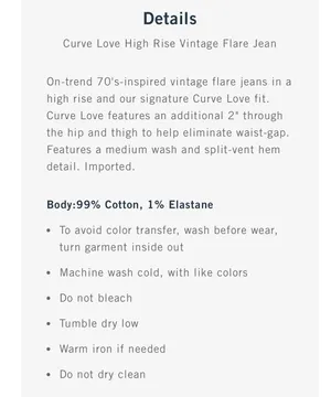 Abercrombie Vintage Flare Curve Love Jeans thumbnail 6