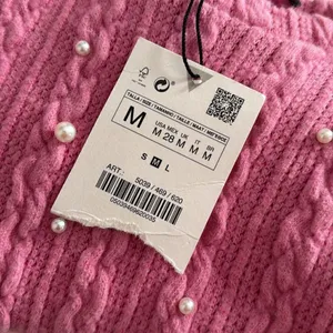 ZARA Pink Pearl Knit Sweater Top NWT thumbnail 6