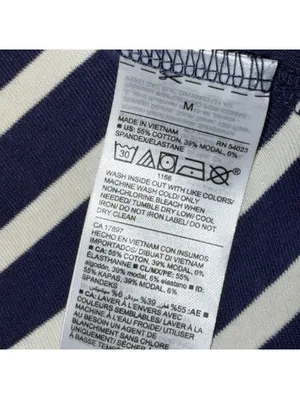Old Navy Classic Navy & White Striped Boat Neck Top Size Medium thumbnail 7
