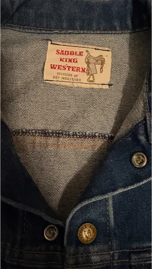 Vintage Jean Jacket Saddle King Western Blue thumbnail 4