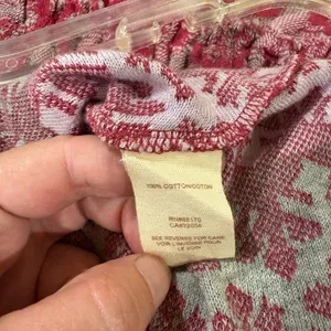 Free People babydoll knit cotton mini dress M berry pink thumbnail 4