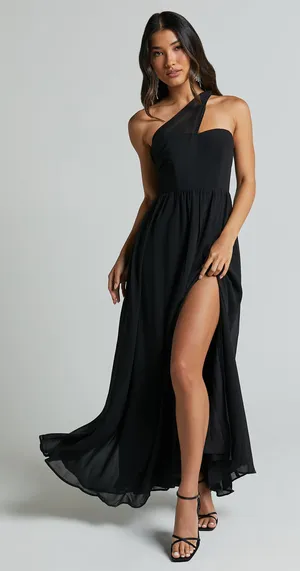 New Showpo Amorette Maxi Dress One Shoulder Detail Gown Dress Size XL MSRP $129 thumbnail 1