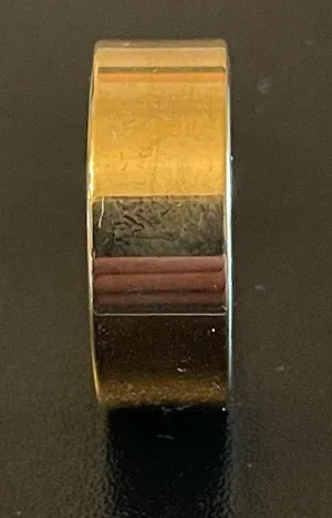 8mm gold stainless steel engagement ring size 8 thumbnail 4