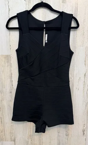 Olive Tree Women's Regular Medium Black Bandage Romper thumbnail 1
