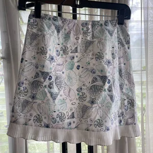 NWOT SHEIN Seashell Lilly Style Tennis Skirt White Blue Size Small US 4 thumbnail 2