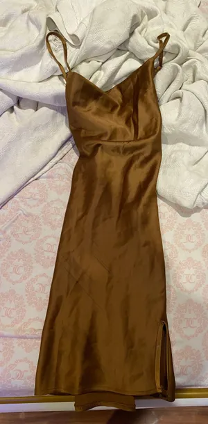 Brown Silk Dress thumbnail 1