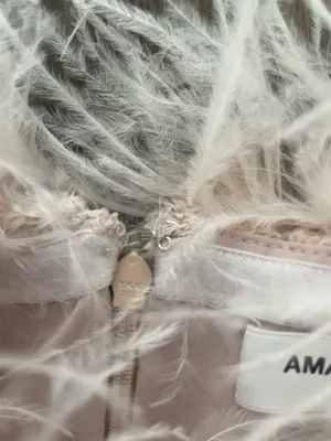 Amanda Uprichard Feather Trim Sequin Strapless Mini Dress Blush Sz S NWT thumbnail 7