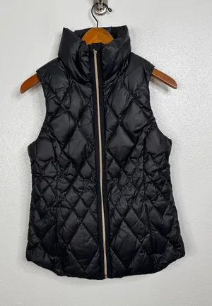 Athleta‎ Black Goose Down Filled Puffer Vest Size Xsmall thumbnail 1