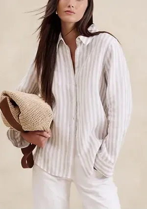 Banana Republic 100% linen The Everyday Linen shirt xxl thumbnail 1