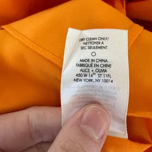 Alice + Olivia Tiered Midi Dress Tangerine Orange thumbnail 7