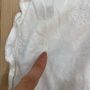Abercrombie and Fitch Sz S White embroidered blouse with ruffle trim thumbnail 2