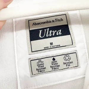 Abercrombie & Fitch‎ Womens White Relaxed Ultra Sherpa Hooded Puffer Jacket M thumbnail 3