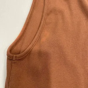 ZARA Ribbed Sleeveless Turtleneck Top S | Brown Mock Neck Tank | Minimalist Basi thumbnail 4