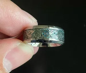 Blue silver dragon ring size 7 thumbnail 3