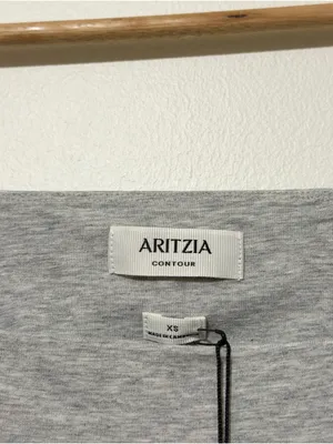 NWT Aritzia Contour Squareneck Bodysuit Size XS gray long sleeve NEW thumbnail 5