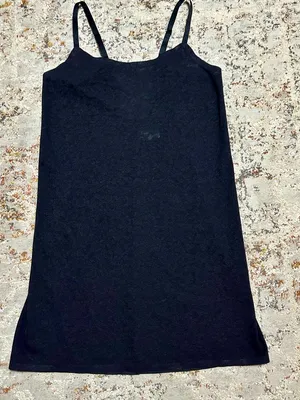 Aerie Smoothez Lace Black Dress sheer lingerie shapewear slip dress size Large thumbnail 10