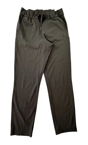 Lululemon On the Fly Pant 7/8‎ Luxtreme Black Drawstring Trousers LW5BPNS Size 4 thumbnail 1