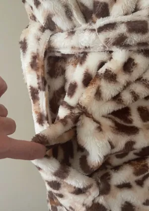 Aerie Animal Print Cozy Plush Robe, Medium thumbnail 17