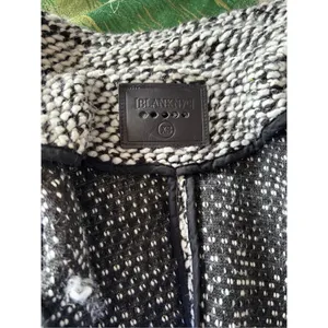 Blank NYC Boucle Knit Motorcycle Moto Jacket Black White Women’s Size XS thumbnail 2
