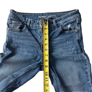 Old Navy Rockstar Mid Rise Skinny Jeans Womens 4 Distressed Medium Wash Denim thumbnail 5