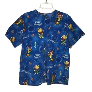 Wonderful World of Disney Pooh Christmas Scrub‎ Shirt thumbnail 5