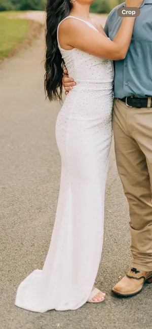 White Rhinestone Dress thumbnail 2