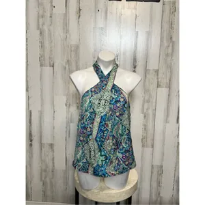 Green and blue blouse size medium Green thumbnail 2