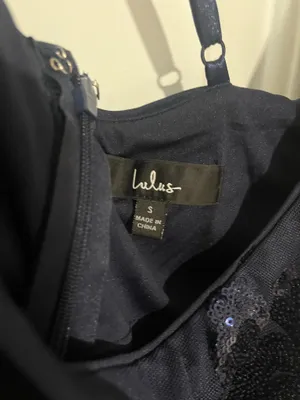 Lulus navy sequin wrap mini homecoming dress thumbnail 6