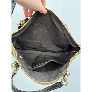 Coach Kelsey Satchel Crossbody Bag Khaki Brown Signature C Jacquard‎ Canvas thumbnail 16