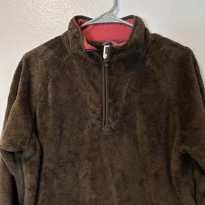 The North Face Size-L/G Womens Brown Fleece 1/4 Zip‎ Pullover Jacket thumbnail 7