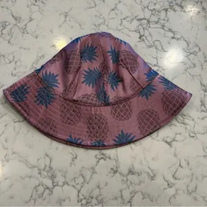 Pineapple‎ Print Bucket Hat Purple thumbnail 2