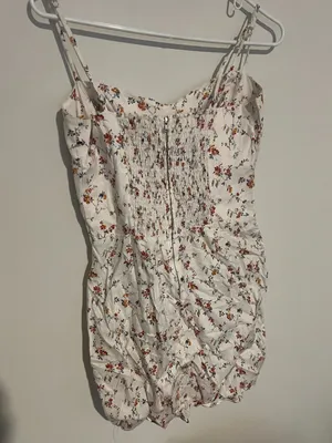 Reformation Roarke Linen Floral Dress in Gabrielle print thumbnail 14