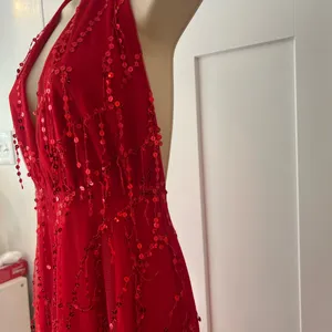 Hello Molly Red Backless Sequin Dress thumbnail 6