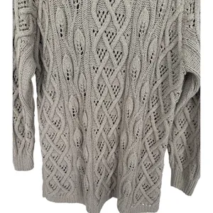 Alfred Sung‎ Sport Vintage Cable Knit Fisherman Crew Neck Sweater Size Small thumbnail 7