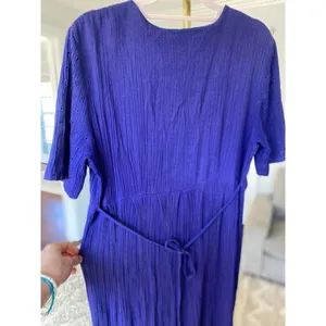 Vintage Button Front Maxi Dress‎ Purple Plaza South L Romantic Wedding Elegant thumbnail 8