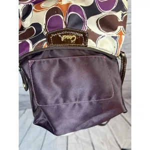Coach Ashley Scarf Print Swingpack Crossbody Purse Signature C Satin Handbag thumbnail 7