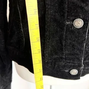 Black Corduroy Jacket Women's Vintage 90s 2000s Y2K 2000s Grunge‎ Retro Large thumbnail 6