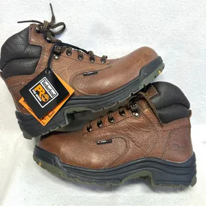 Timberland Pro Series Work Boots Womens 7W Brown Leather Titan 6" Safety Toe New thumbnail 7