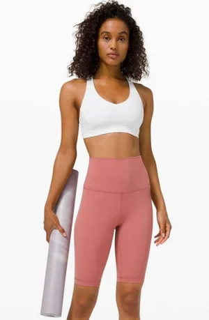 Lululemon White Arise Light Support Racerback Athletic Workout Sports Bra thumbnail 1