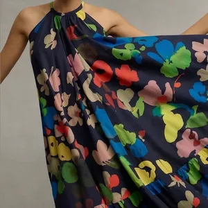 Anthropologie WHIT TWO Floral Halter Midi Dress‎ size xs thumbnail 2