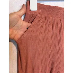 Free People FP Beach Ribbed Wide Leg Pants Terracotta Rust‎ Small Made in USA thumbnail 5