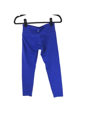 Lululemon Womens Wunder Under Crop Leggings Pants Blue 4 thumbnail 2