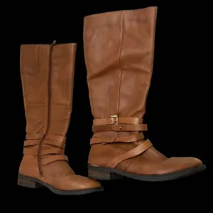 STEVE MADDEN‎ Albany Tall Cognac Brown Leather Equestrian Riding Boot Size 8 thumbnail 1