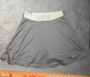 Nike Women's Black & White Striped Skort small thumbnail 1