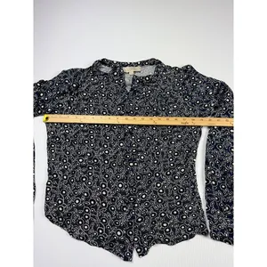 LOFT Floral Print Blouse Long Sleeve Button Down Career Top‎ Medium thumbnail 3