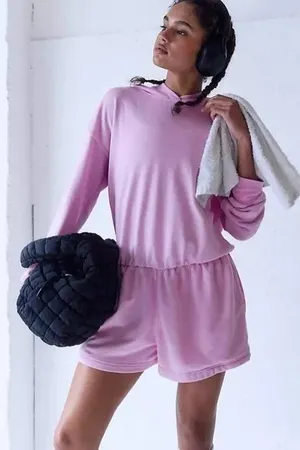 Free People Movement Such A‎ Flirt Open Back Romper Pink Size M thumbnail 1
