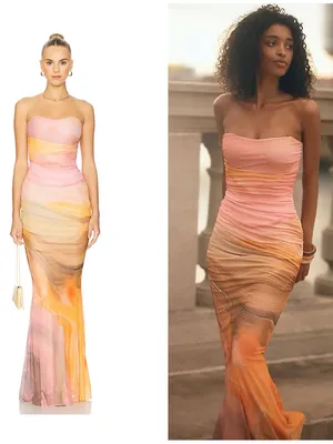 NWT Retrofete Isadore Maxi Long Dress Contour Brushstrokes Size Small thumbnail 2