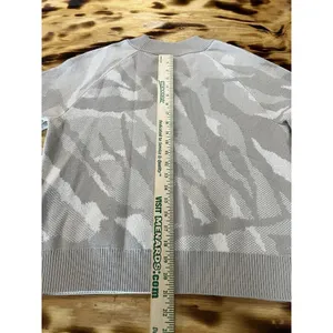 Athleta Jacquard Textured Crew Sweater‎ Small ABSTRACT CREAM #632069 $129 Preppy thumbnail 8