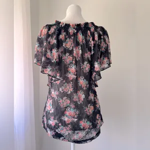 No Boundaries Sheer Black Floral Print Blouse thumbnail 6